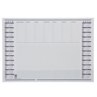 Podkład na biurko białe tło/niebieski nadruk papier Panta Plast (0300-0031-99)