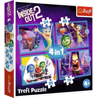 Puzzle Disney Emocje rządzą 4w1 el. Trefl (34652)