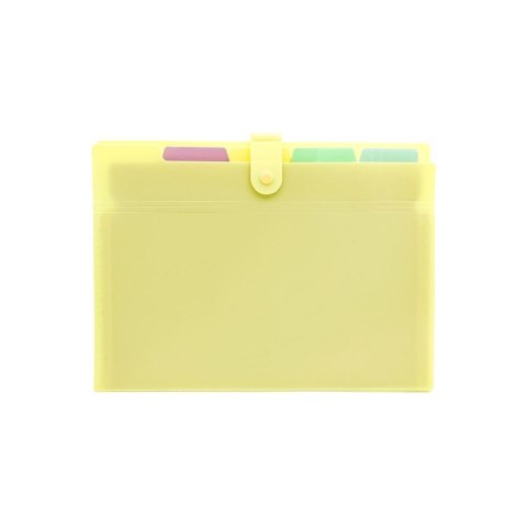 Teczka z przegródkami A4 kolor: żółty 5 przegródek Biurfol (THP-A4-03)