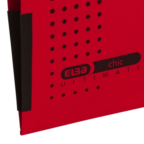 Teczka zawieszkowa A4 Chic Ultimate z płóciennymi bokami czerwony karton 230g Elba (100552105)