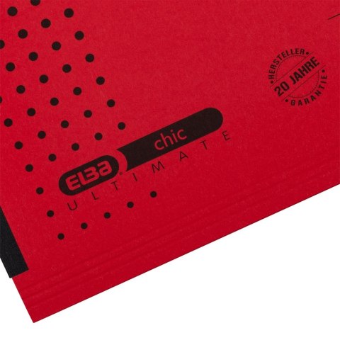 Teczka zawieszkowa A4 Chic Ultimate z płóciennymi bokami czerwony karton 230g Elba (100552105)