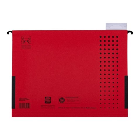 Teczka zawieszkowa A4 Chic Ultimate z płóciennymi bokami czerwony karton 230g Elba (100552105)