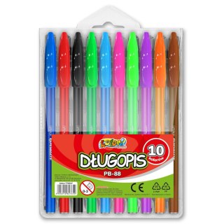 Długopis PB-88 mix 10 kol wkład mix Penmate (TT8327)
