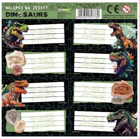 Naklejka na zeszyt Dinozaur Derform (NNZDN20)