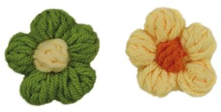 Ozdoba metalowa Craft-Fun Series kwiaty z włóczki Titanum (24BR0201-206)