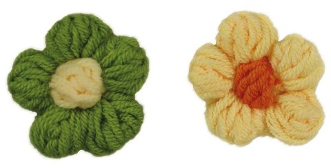 Ozdoba metalowa Craft-Fun Series kwiaty z włóczki Titanum (24BR0201-206)