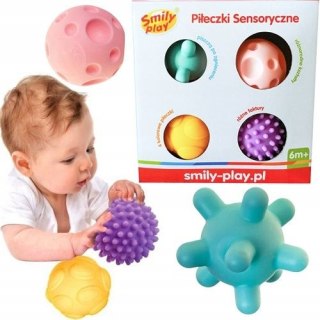Piłeczka sensoryczna 4 szt. Smily Play (SP83687)