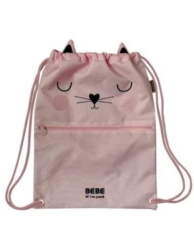 Plecak (worek) na sznurkach BEBE FRIENDS KOT różowy Interdruk