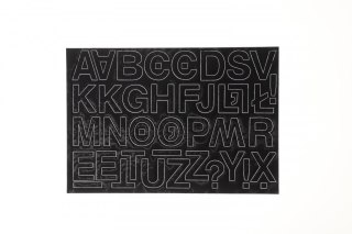 Litery samoprzylepne czarny Farro