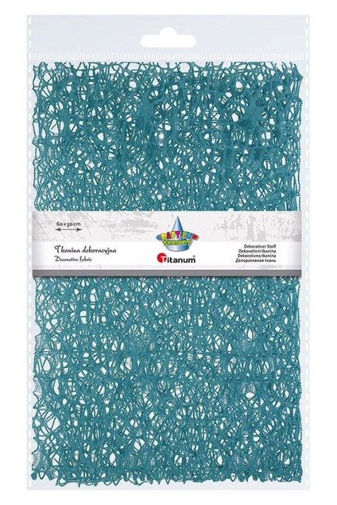 Ozdoba materiałowa Craft-Fun Series siatka koronkowa turkusowa Titanum (25CR0331-21)