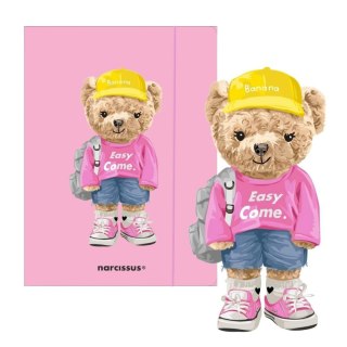 Teczka kartonowa na gumkę Teddies& Miś Urszula A4 mix 270g Narcissus