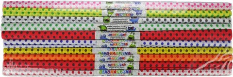 Bibuła marszczona marszczona kropki mix 500mm x 2000mm Fun&Joy