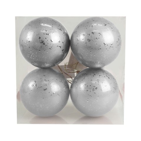 Bombki Zestaw bombek z efektem rosy (4 szt.) - srebrny Arpex (BN6439SRE-6132)