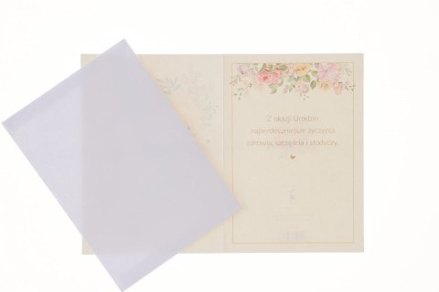 Kartka składana A5 KWIATOWY Nowy Art Nuvo (b6)