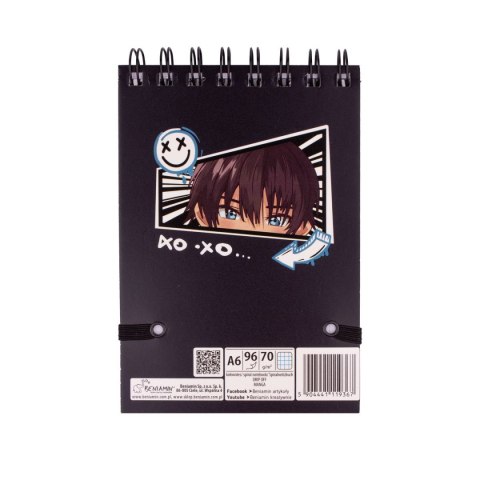 Kołozeszyt (kołonotatnik) A6 Manga 96k. krata (nd) (9367)