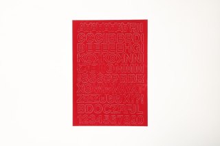 Litery samoprzylepne czerwony Farro