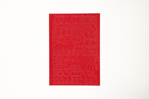 Litery samoprzylepne czerwony Farro