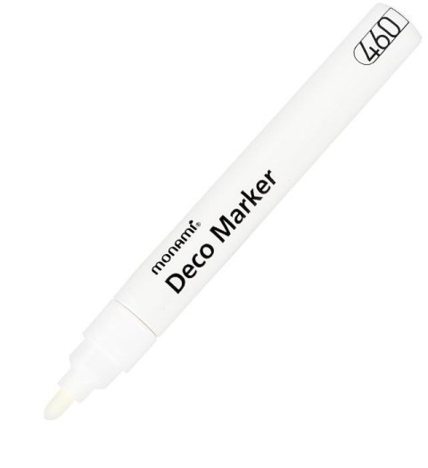Marker specjalistyczny Akrylowy Deco Marker 2080154607 wkład biały okrągła końcówka Monami (160-2514)
