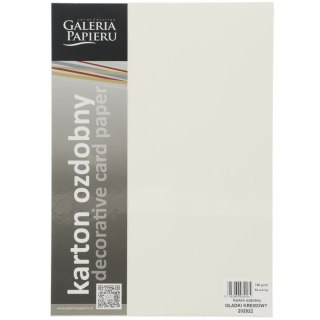 Papier ozdobny (wizytówkowy) A4 gładki kremowy kremowy 160g Galeria Papieru (202822)