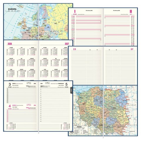 Kalendarz książkowy (terminarz) BUSINESS PREMIUM A5 Press (DZIENNY)