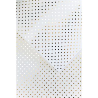 Papier ozdobny (wizytówkowy) A4 metaliczne kropki złoty złoty 200g Galeria Papieru (208932)