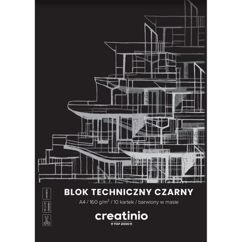 Blok techniczny Creatinio A4 czarny 160g 10k Top 2000 (400176681)