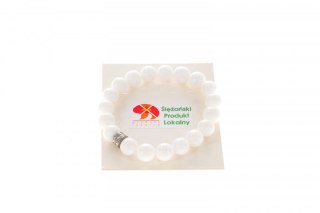 Bransoletka bransoletka jadeit górski biały 10mm Mol