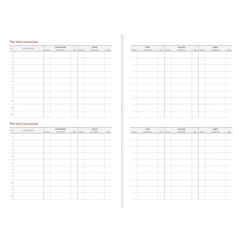 Kalendarz nauczyciela książkowy (terminarz) PCV BEZBARWNY terminarz nauczyciela B5 Wydawnictwo Wokół Nas (KWIATY)