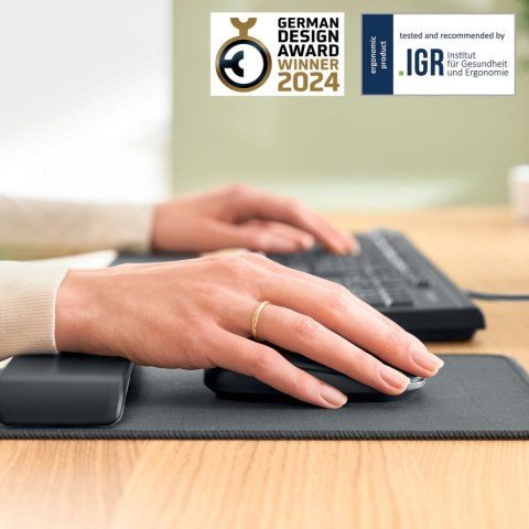 Podkładka pod mysz ergo ciemno szara szary Leitz (65170089)