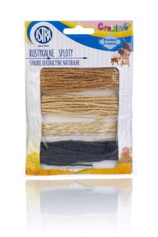 Zestaw kreatywny sznurki rustykalne sploty Astra Creativo