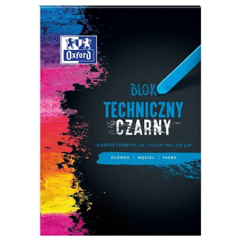 Blok techniczny Oxford A4 czarny 210g 10k Oxford (400093231)