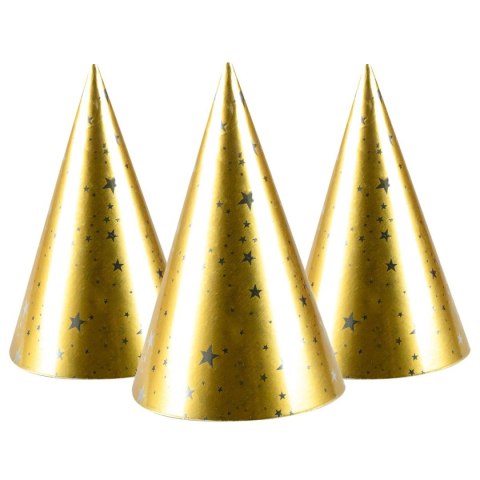 Czapka party Golden party 4szt. złota papier Arpex (KP8152)