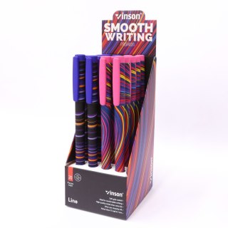 Długopis olejowy Fashion A22 PASKI wkład niebieski 0,7mm Vinson