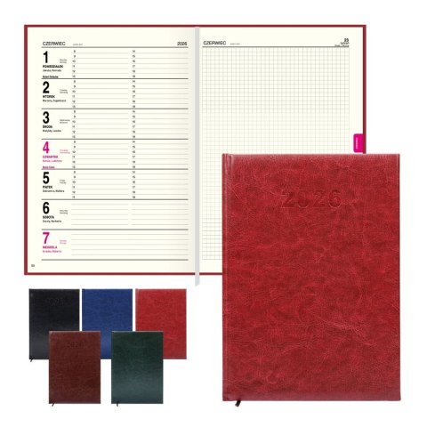 Kalendarz książkowy (terminarz) A5 Press (tygodniowy)