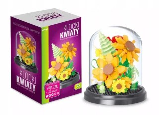 Klocki konstrukcyjne kwiaty Słoneczniki pod kloszem 228el Artyk (137013)