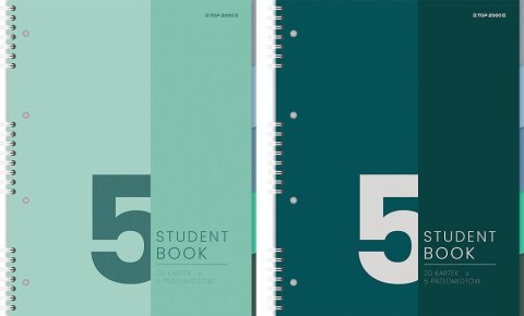 Kołozeszyt (kołonotatnik) A4 STUDENTBOOK 5 przedmiotów 100k. 70g krata Top 2000 (400179520)