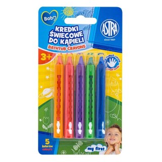 Kredki świecowe do kąpieli 5 kol. Astra Baby (316023004)