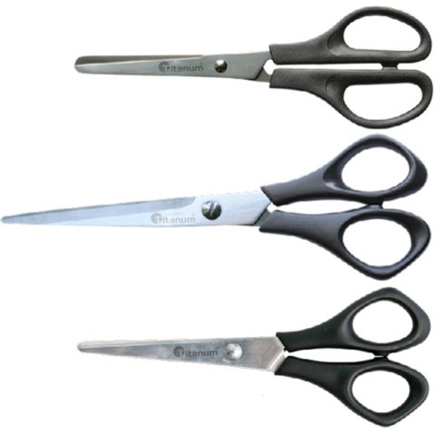 Nożyczki czarne 16,5cm Titanum (S02097)