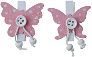 Ozdoba drewniana Craft-Fun Series klamerki z motylami Titanum (19AQE0701)
