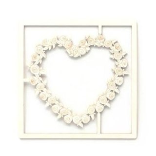 Ozdoba papierowa tekturki dekoracyjne serce z róż Galeria Papieru (253063)