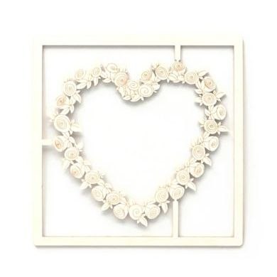 Ozdoba papierowa tekturki dekoracyjne serce z róż Galeria Papieru (253063)