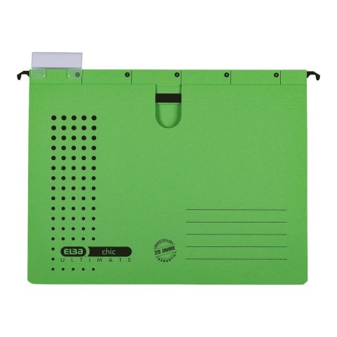 Skoroszyt A4 Chic Ultimate wiszący zielony karton 240g Elba (100552096)