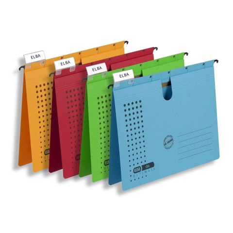 Skoroszyt A4 Chic Ultimate wiszący zielony karton 240g Elba (100552096)