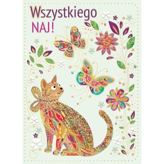 Kartka składana B6 KOT LATO Henry (5905701484058)