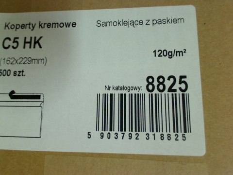Koperta C5 HK 120g kremowa A&G Koperty
