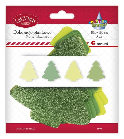 Ozdoba piankowa Craft-Fun Series choinki 8 szt Titanum (5693)