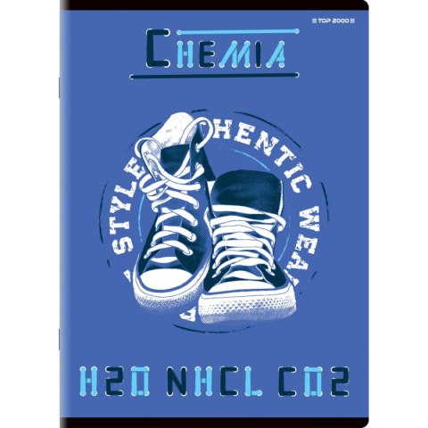 Brulion A5 tematyczny chemia 80k. 70g krata Top 2000 (400132314)