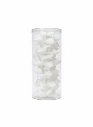 Kokarda matowa Biała rozeta (maxi)