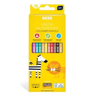 Kredki ołówkowe BB FRIENDS 12k z temperówkąś 12 kol. Bebe (590227734963)