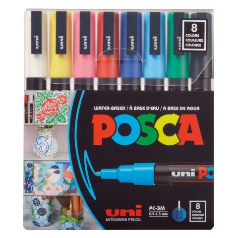 Marker specjalistyczny 8 sztuk 5906340928323 wkład mix 0,9-1,6mm okrągła końcówka Posca (194510)